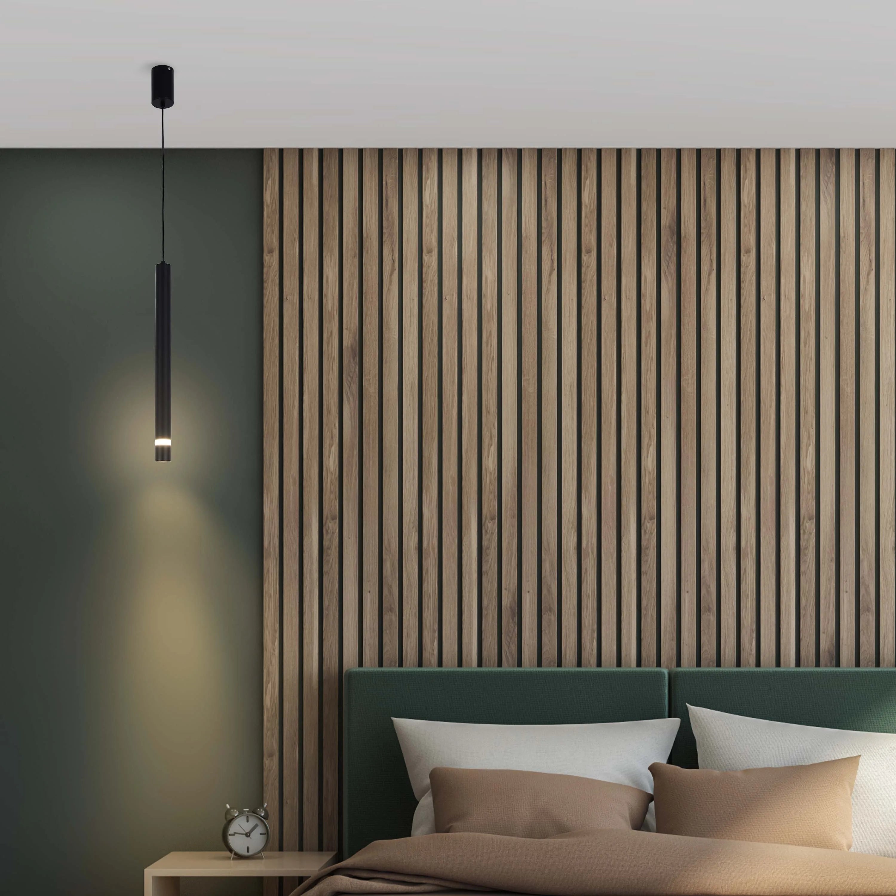 Lámpara colgante LED cilíndrica delgada - 7W, 4000K luz blanca fría, IP20