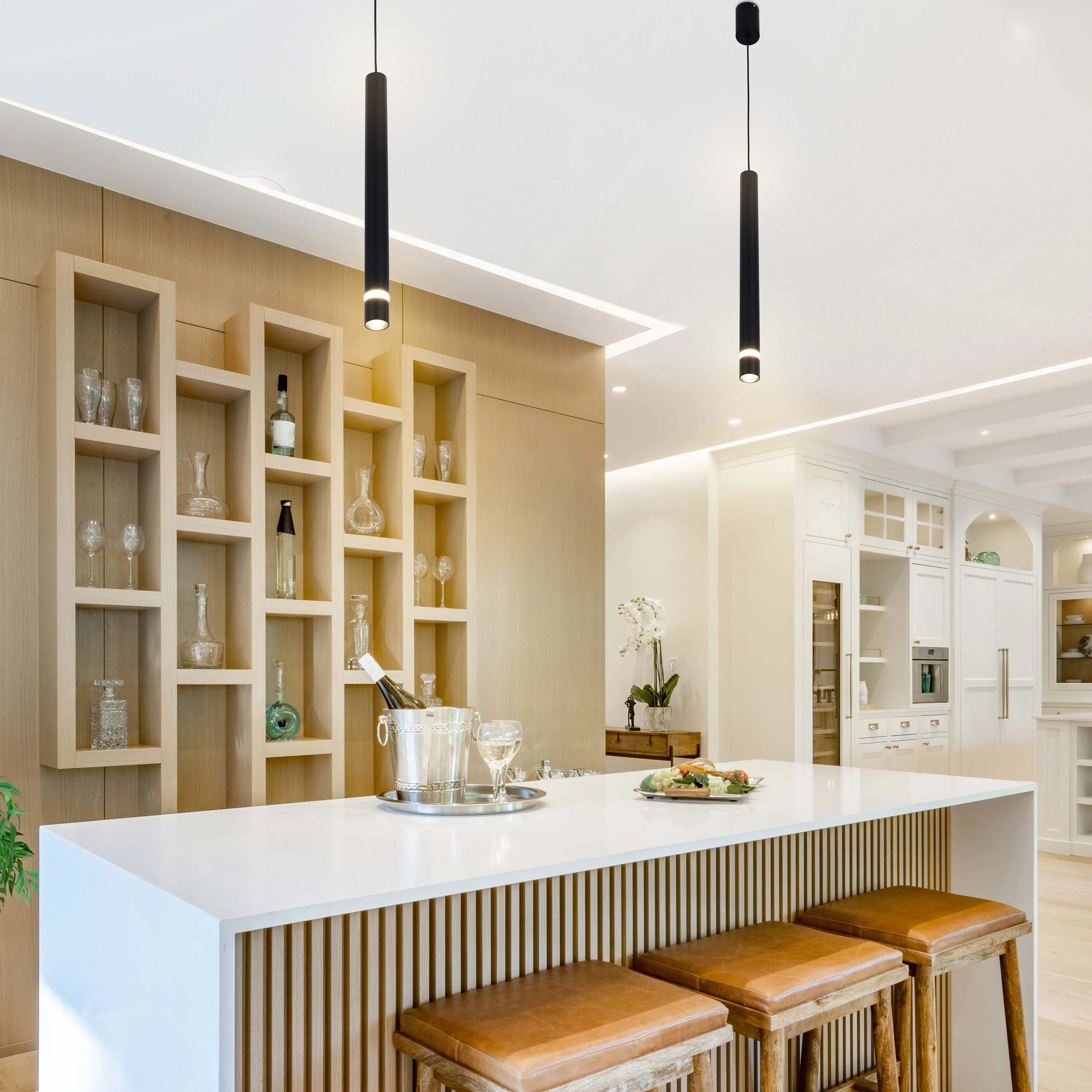 Lámpara colgante LED cilíndrica delgada - 7W, 4000K luz blanca fría, IP20