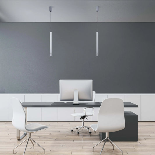 Lámpara colgante LED cilíndrica delgada - 7W, 4000K luz blanca fría, IP20