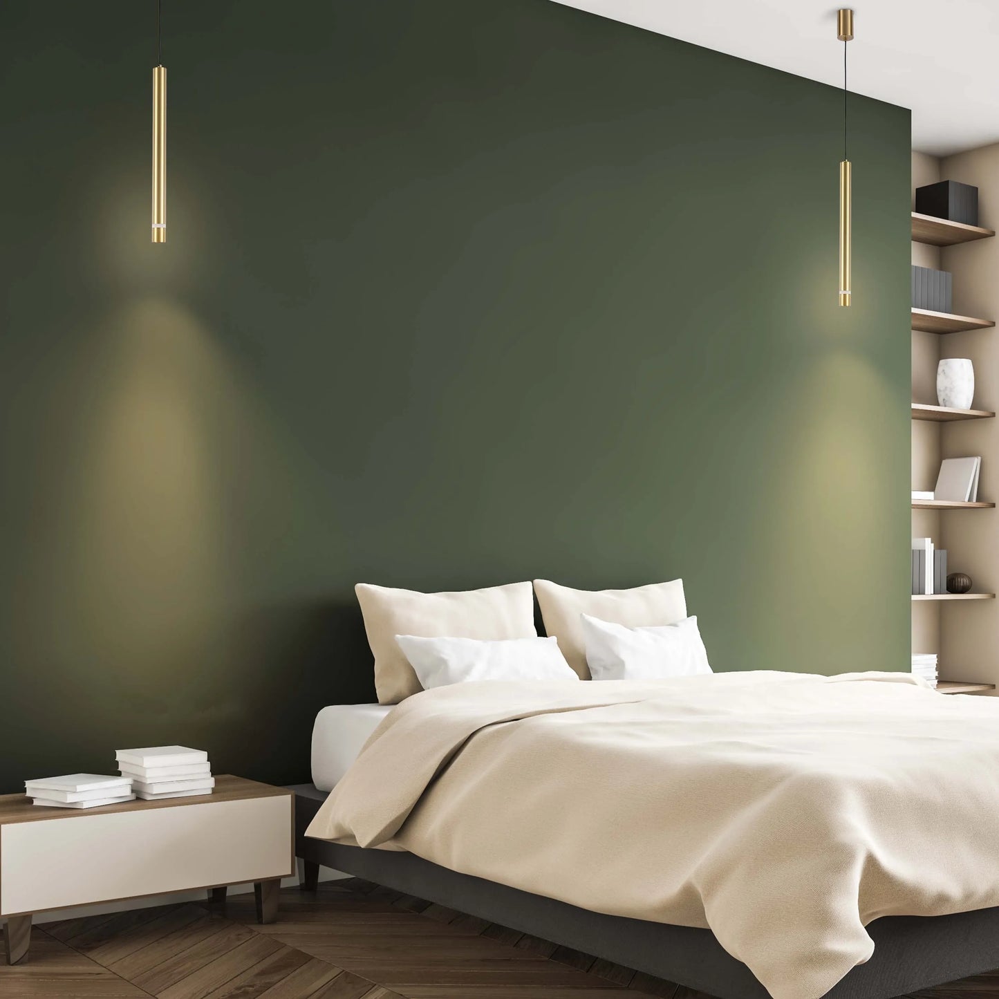 Lámpara colgante LED cilíndrica delgada - 7W, 4000K luz blanca fría, IP20