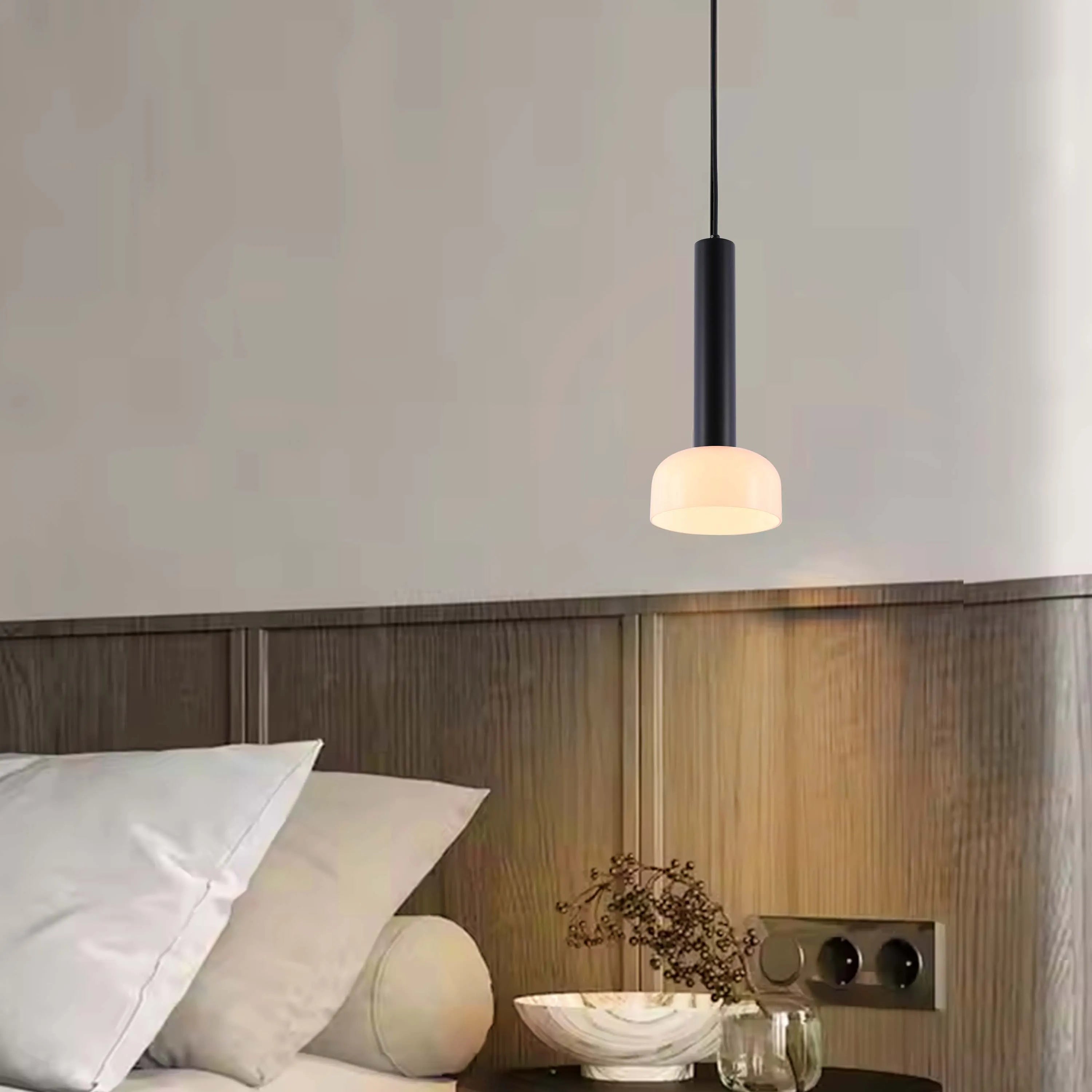 Lámpara colgante LED cilíndrica minimalista - 8W, 3CCT, 340 mm de largo