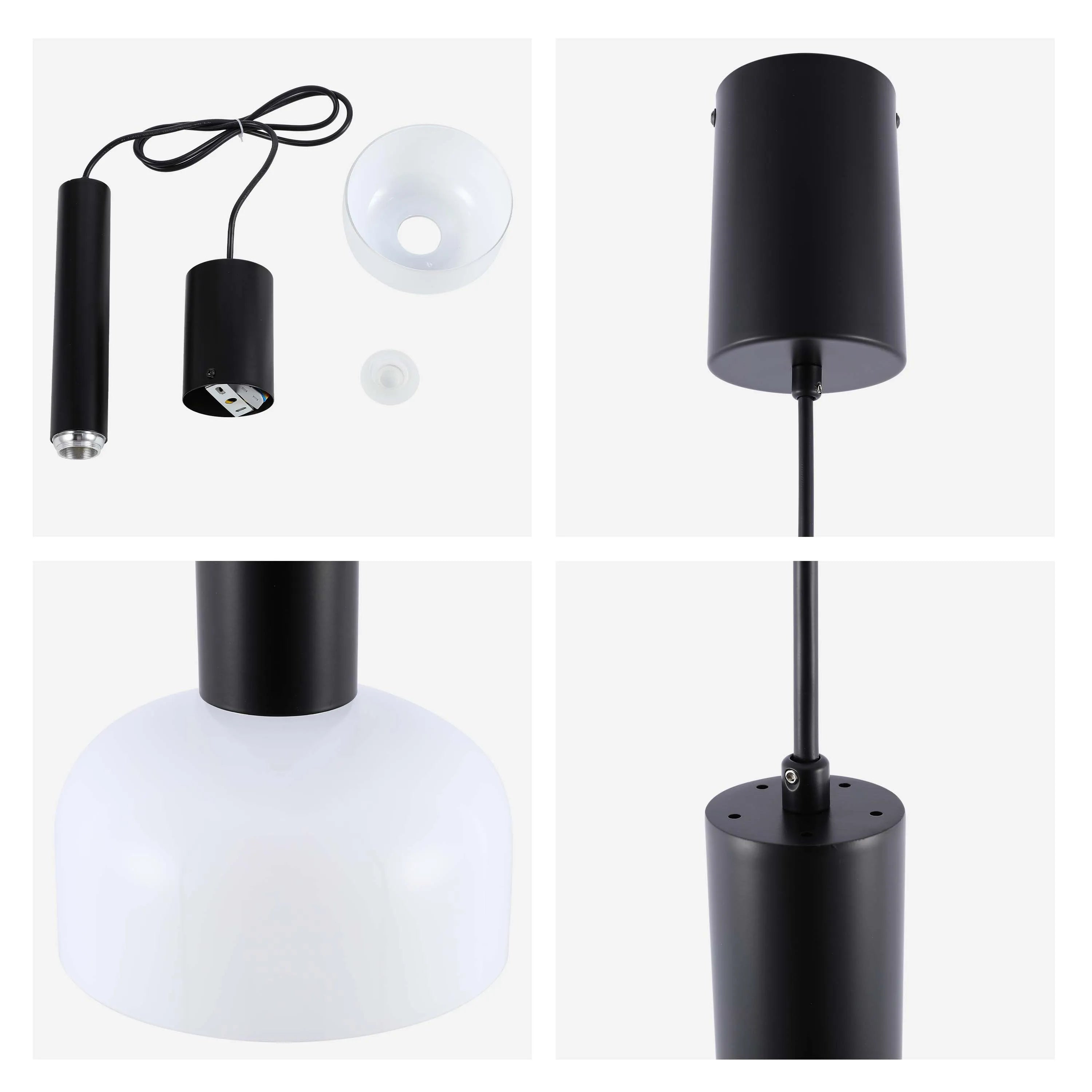 Lámpara colgante LED cilíndrica minimalista - 8W, 3CCT, 340 mm de largo