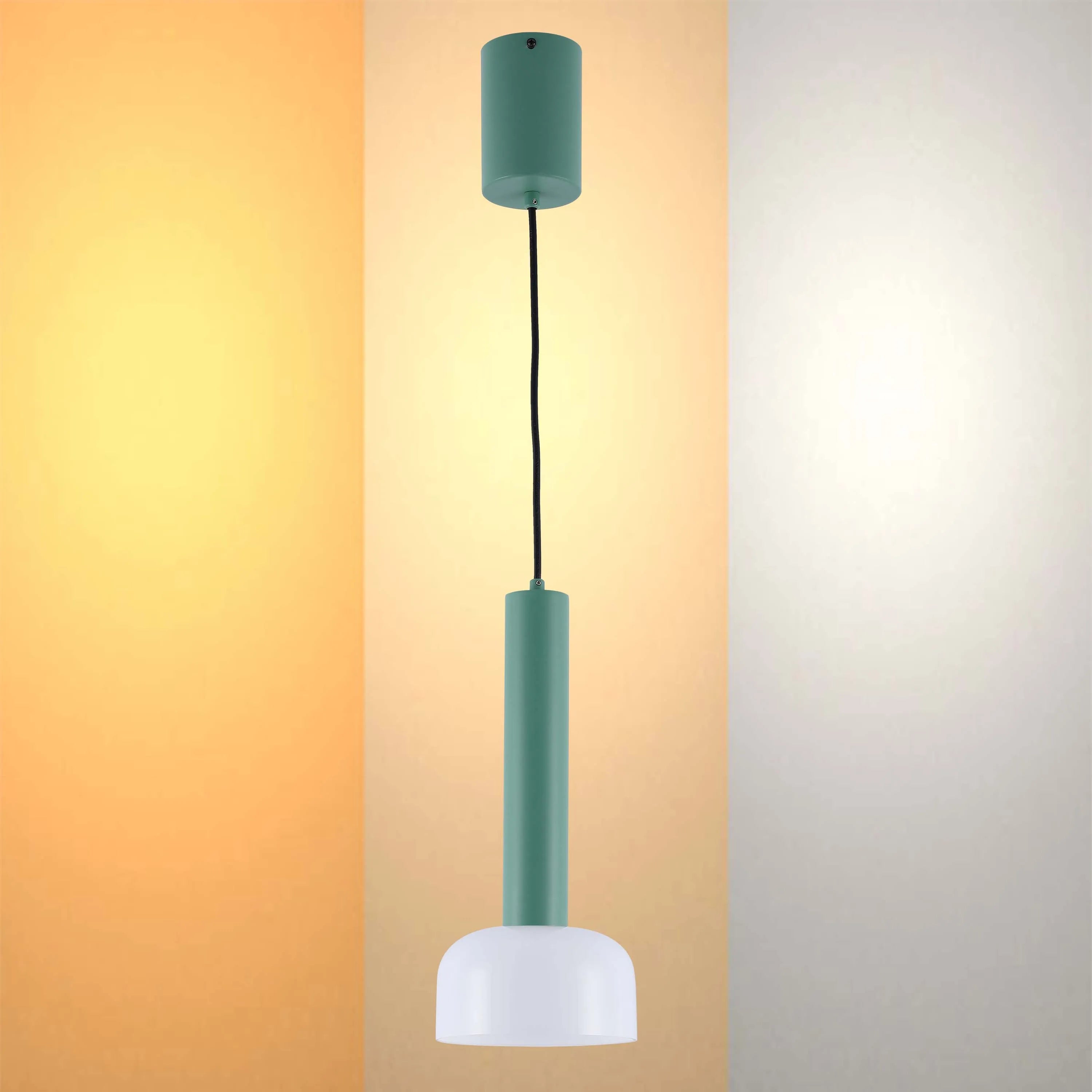 Lámpara colgante LED cilíndrica minimalista - 8W, 3CCT, 340 mm de largo