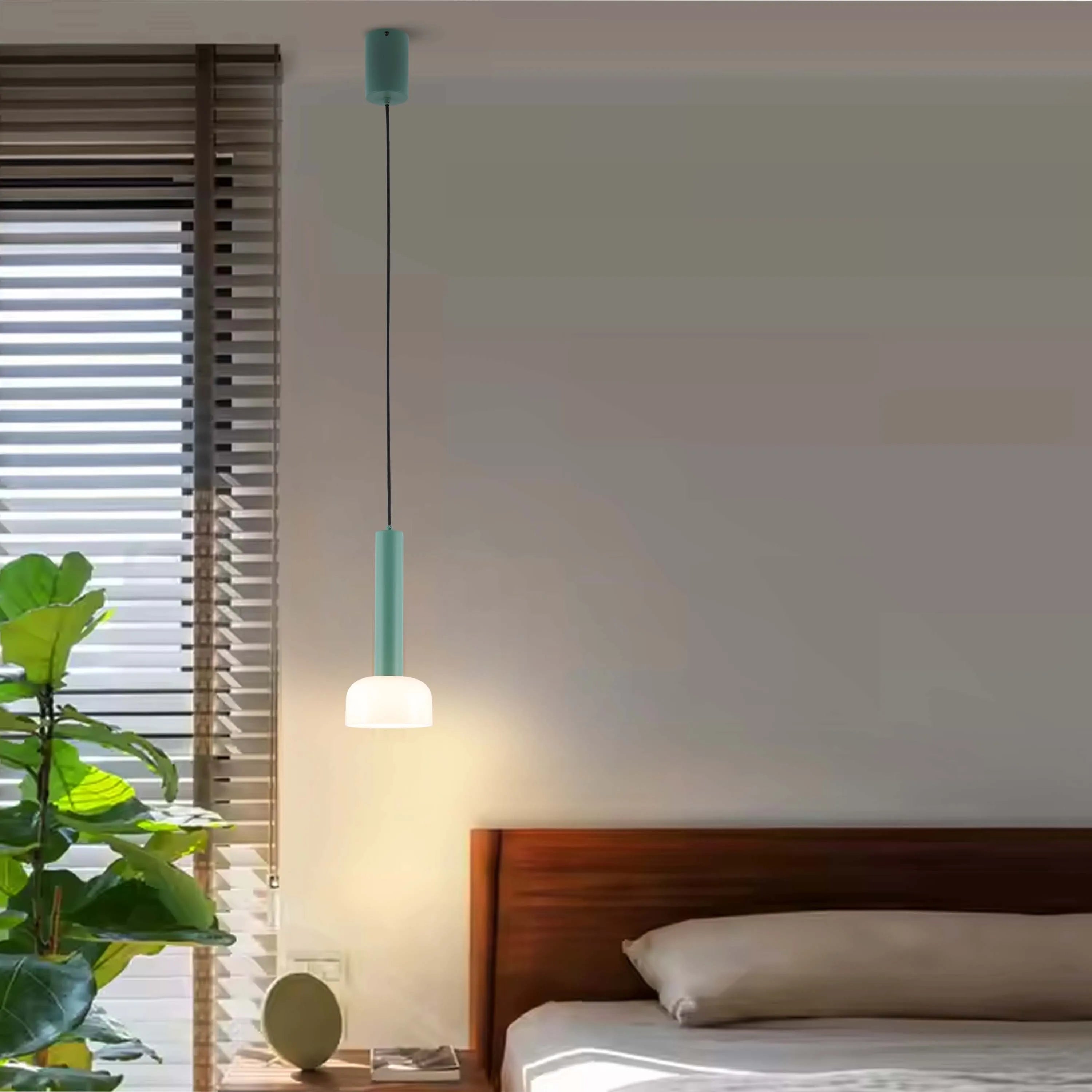 Lámpara colgante LED cilíndrica minimalista - 8W, 3CCT, 340 mm de largo
