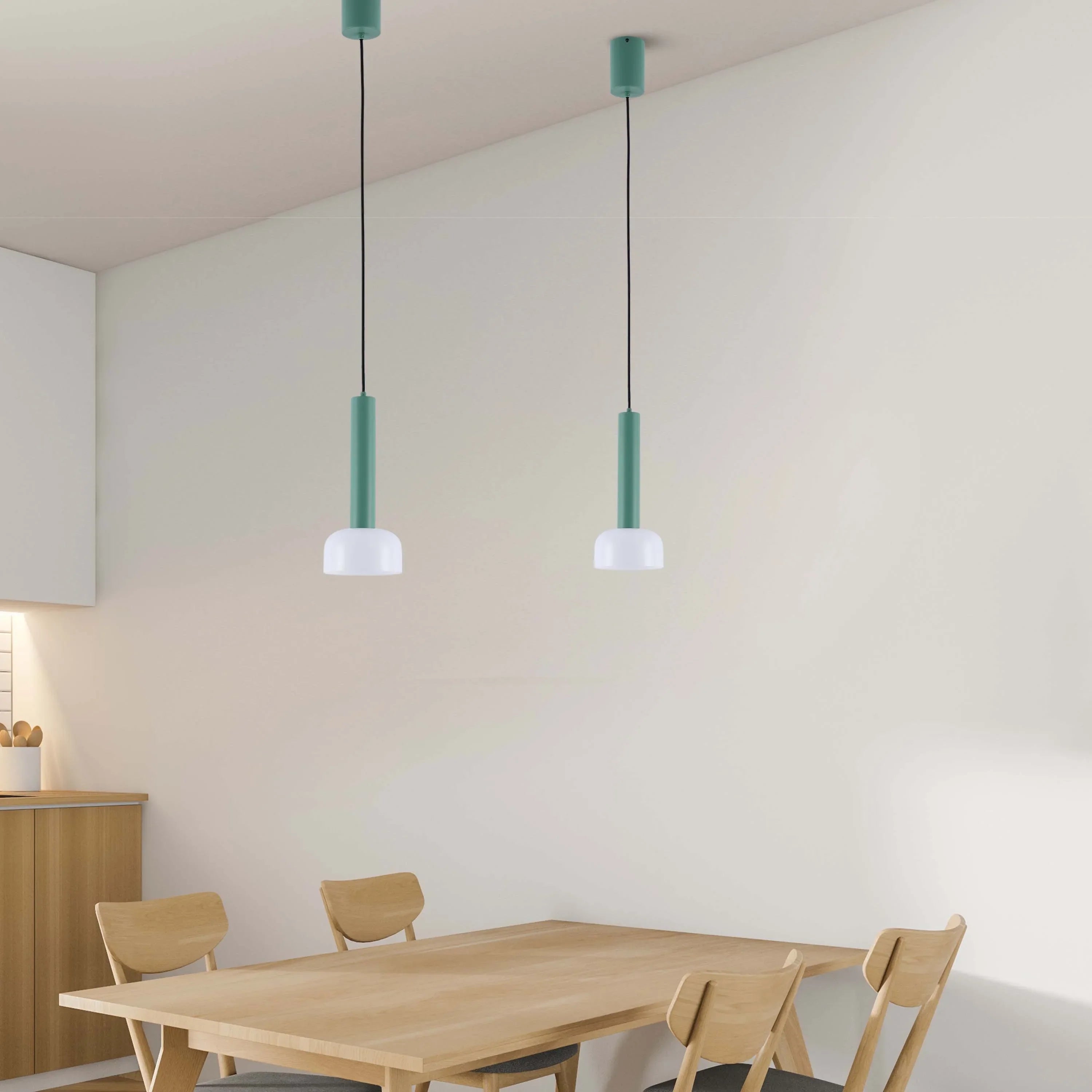 Lámpara colgante LED cilíndrica minimalista - 8W, 3CCT, 340 mm de largo