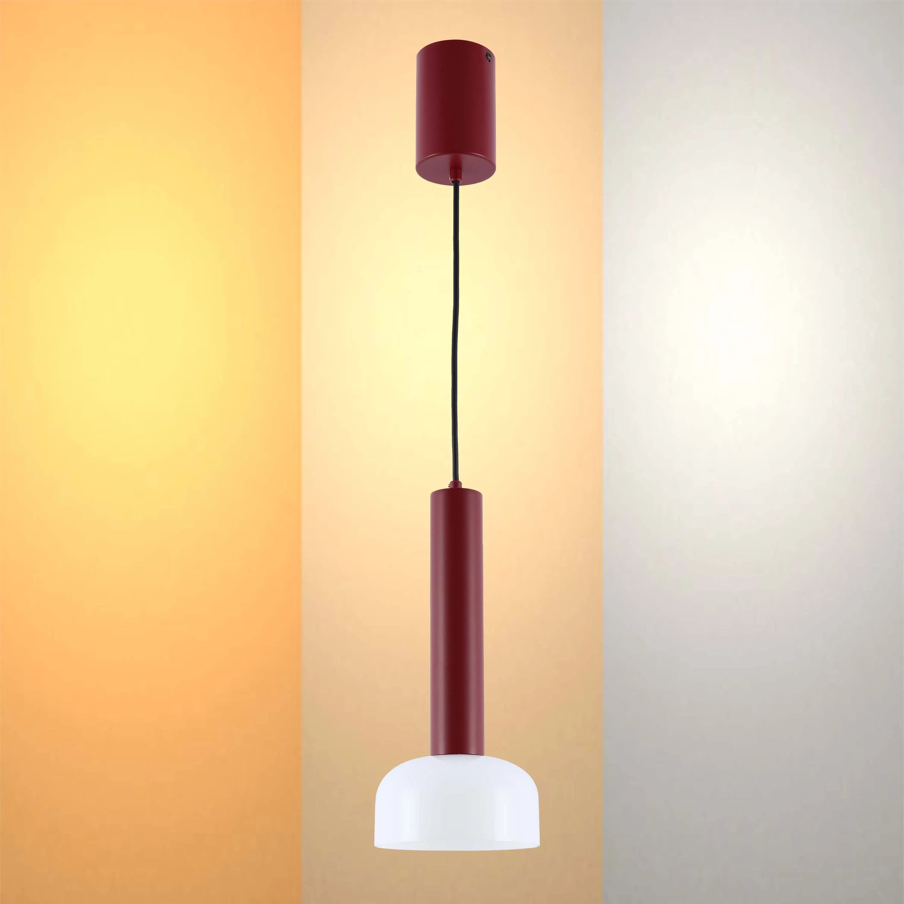 Lámpara colgante LED cilíndrica minimalista - 8W, 3CCT, 340 mm de largo
