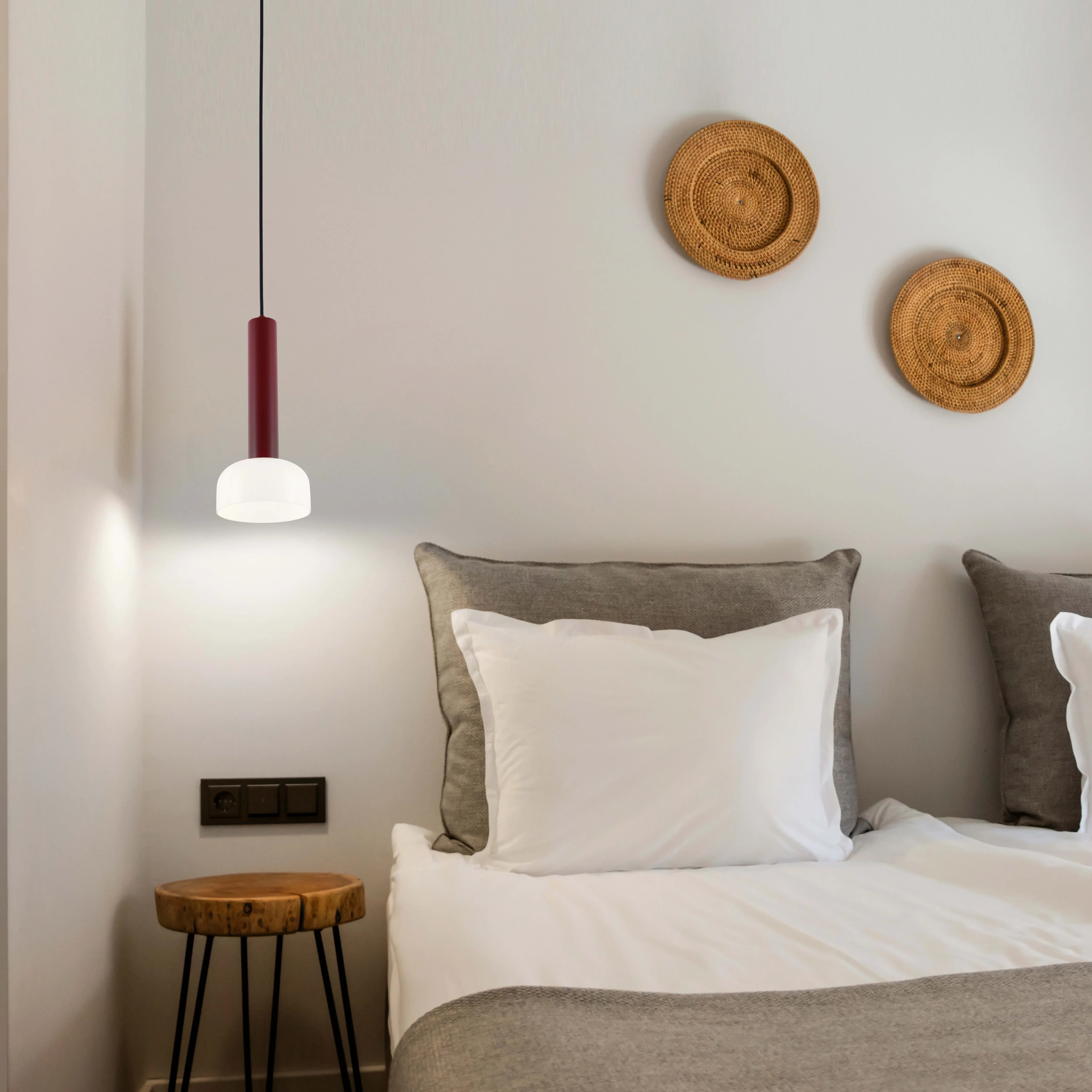 Lámpara colgante LED cilíndrica minimalista - 8W, 3CCT, 340 mm de largo