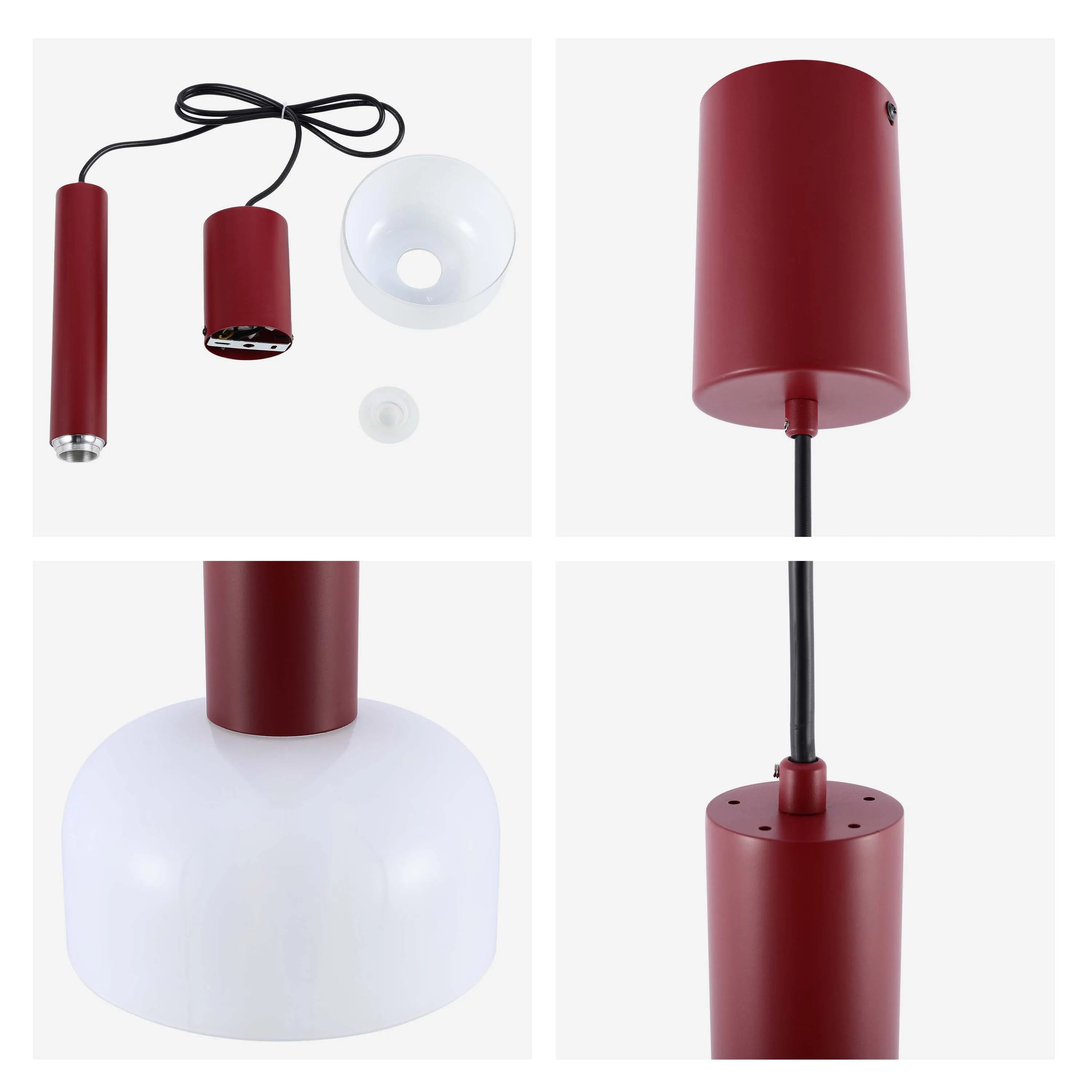 Lámpara colgante LED cilíndrica minimalista - 8W, 3CCT, 340 mm de largo