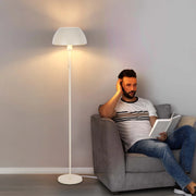 Lámpara de pie moderna tipo cúpula – Portalámparas E27, altura 1440 mm, interruptor de cadena tira
