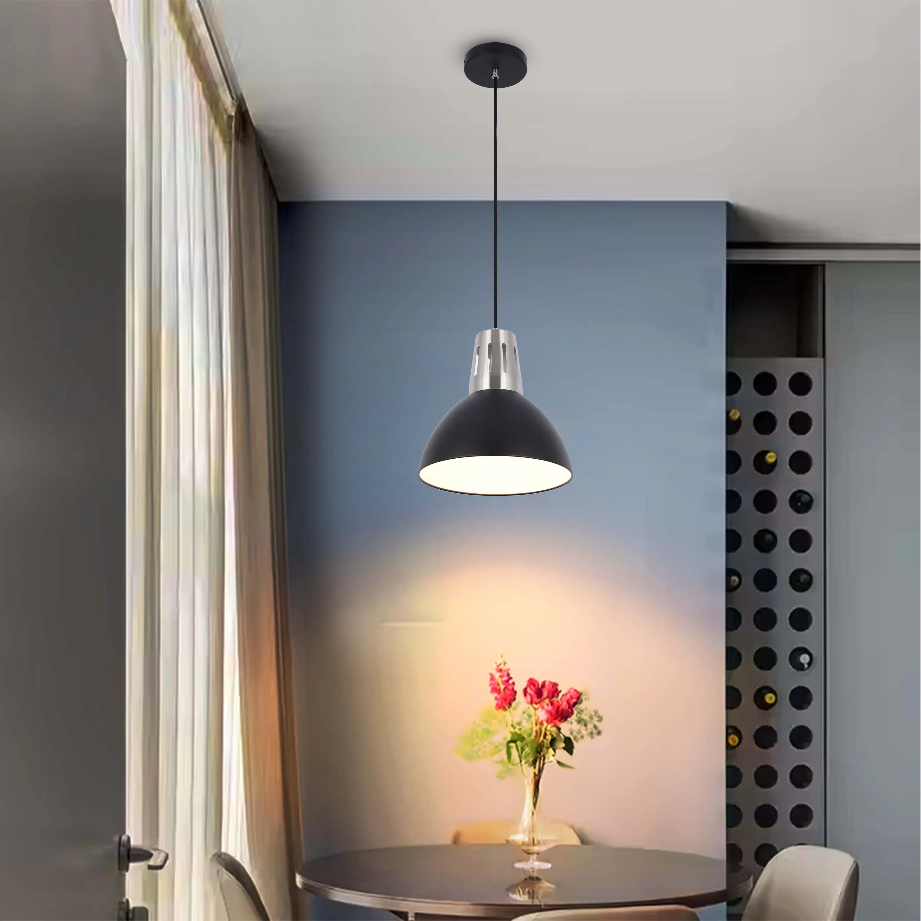 Lámpara colgante moderna tipo cúpula – Casquillo E27, diámetro 280 mm, regulable