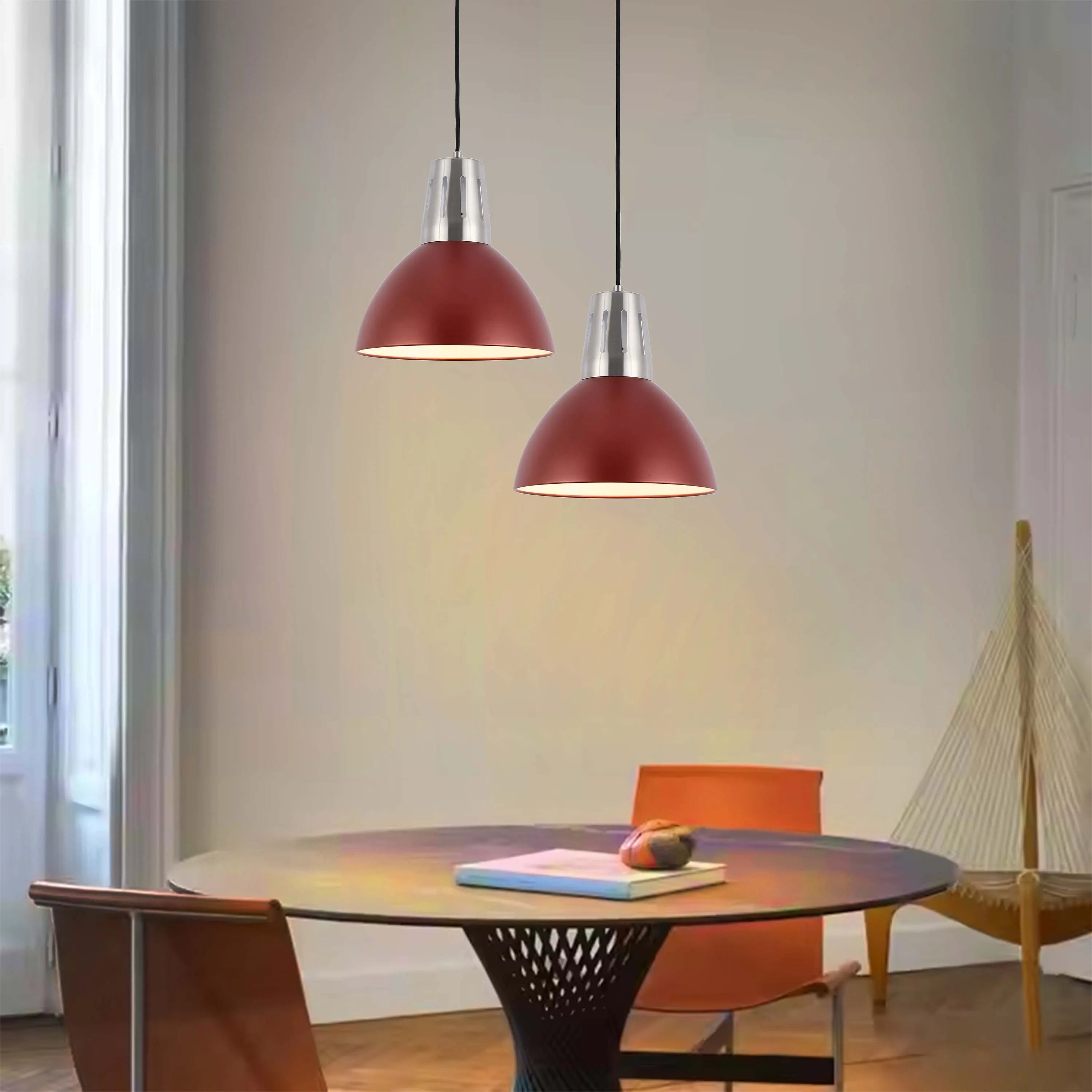 Lámpara colgante moderna tipo cúpula – Casquillo E27, diámetro 280 mm, regulable
