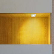 Downlight cuadrado empotrado GU10 - 94 mm, regulable, marco de aluminio