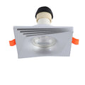 Downlight cuadrado empotrado GU10 - 94 mm, regulable, marco de aluminio