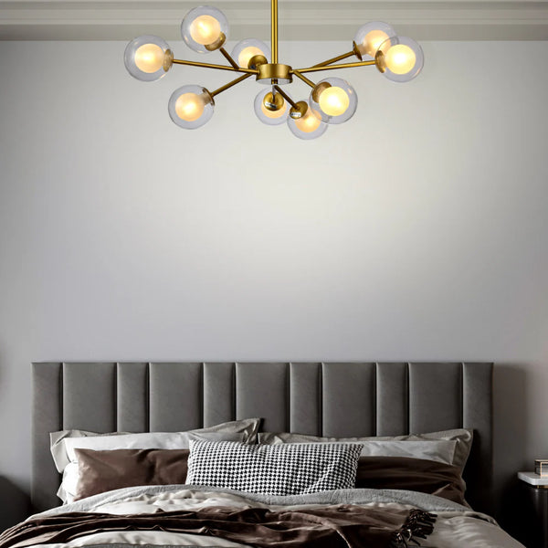 Interior application of Modern Gold Ceiling Light with Double-Layered Globes | TEKLED 158-19708