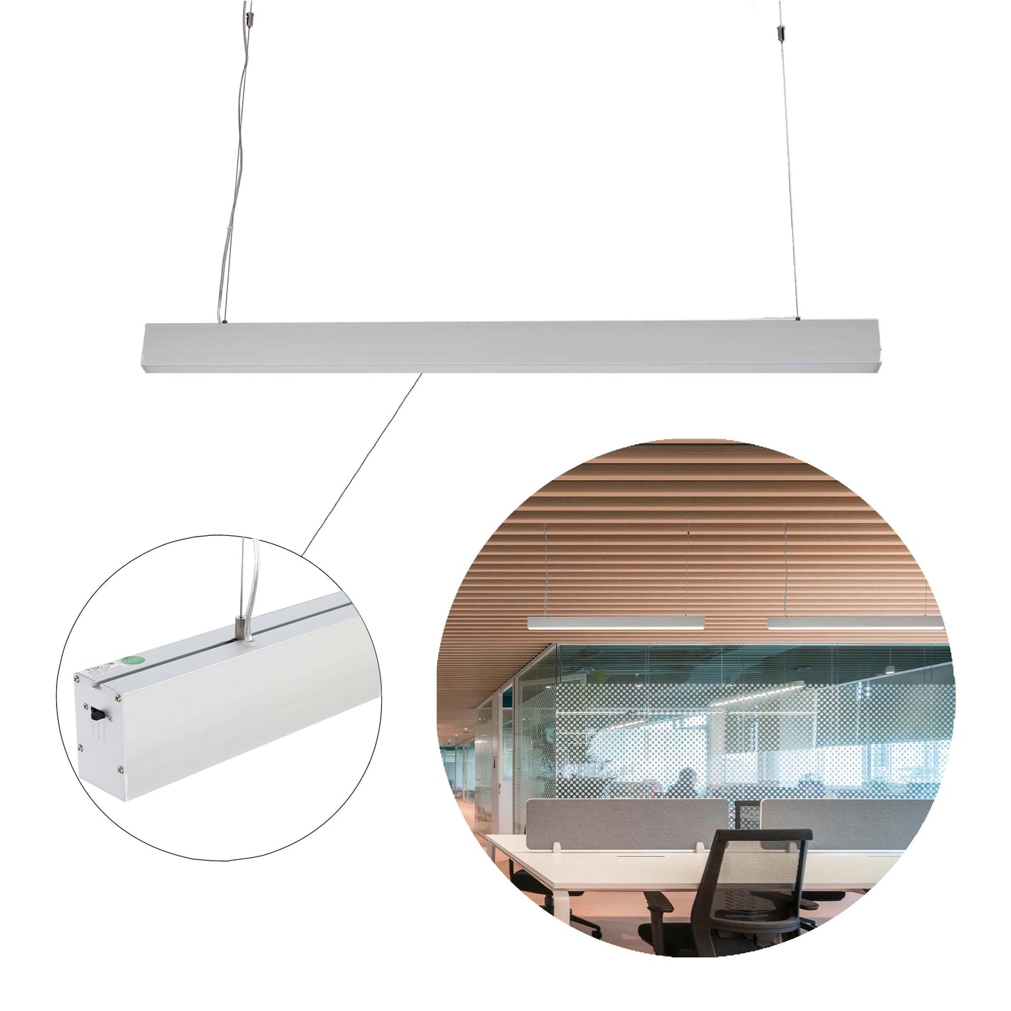 "Lámpara Colgante Lineal LED Moderna - 1200 mm