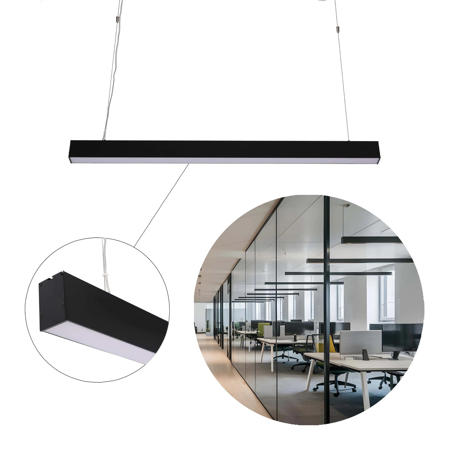 "Lámpara Colgante Lineal LED Moderna - 1200 mm