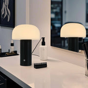Lámpara de Mesa Negro LED Recargable Moderna en Forma de Hongo