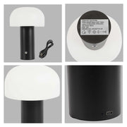 Lámpara de Mesa Negro LED Recargable Moderna en Forma de Hongo