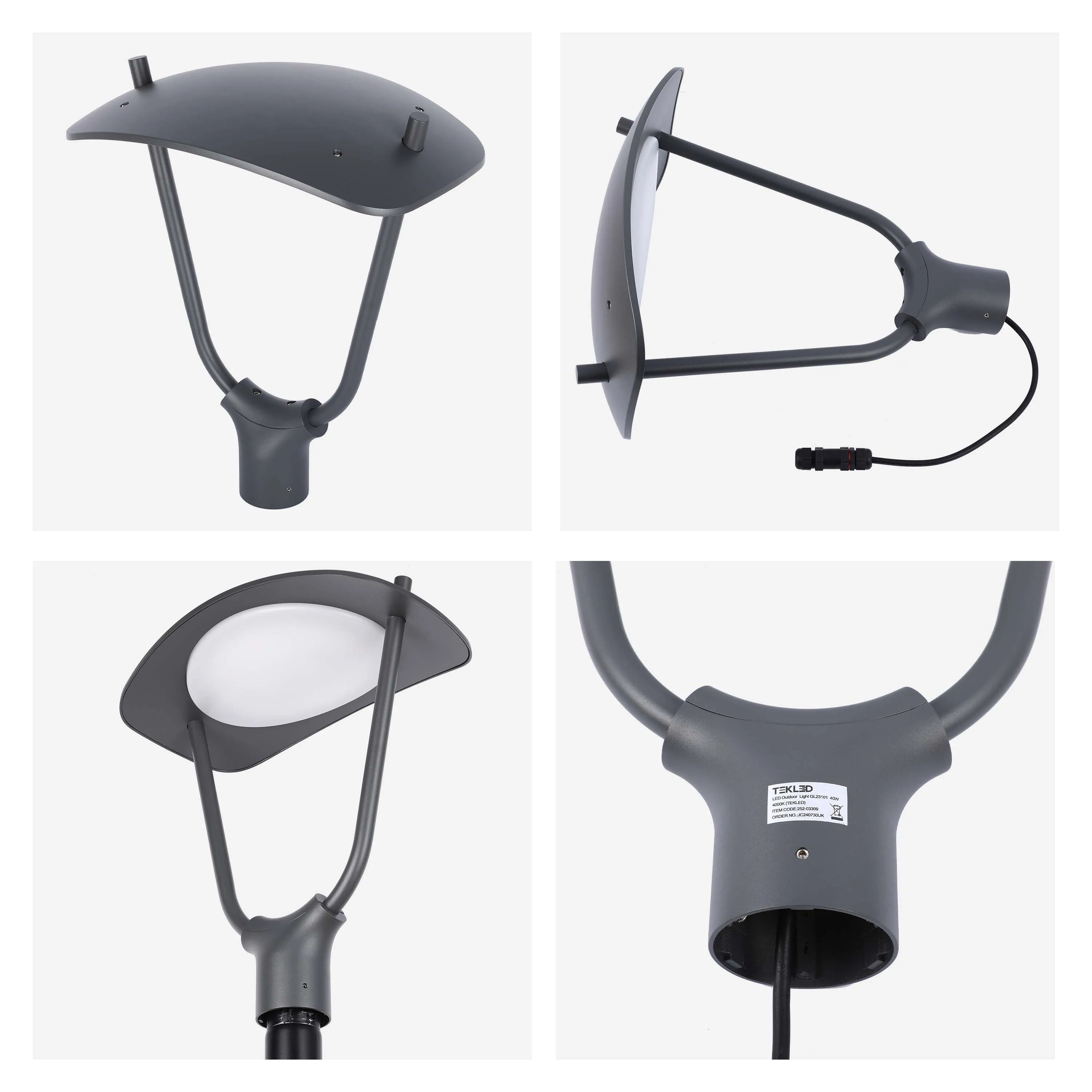 Luminaria moderna para poste exterior - 40W - IP65 - Luz blanca fría