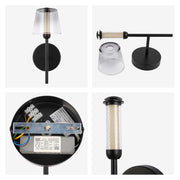 Lámpara LED Aplique de pared decorativo, J wattsB0344-1A Color Negro 3 watts 3000K