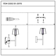 Lámpara LED Aplique de pared decorativo, J wattsB0344-1A Burgundy 3 watts 3000K