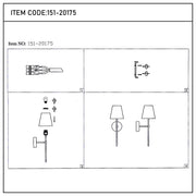 Lámpara de pared moderna con pantalla de tela blanca – Base E27, 540 mm de altura, regulable