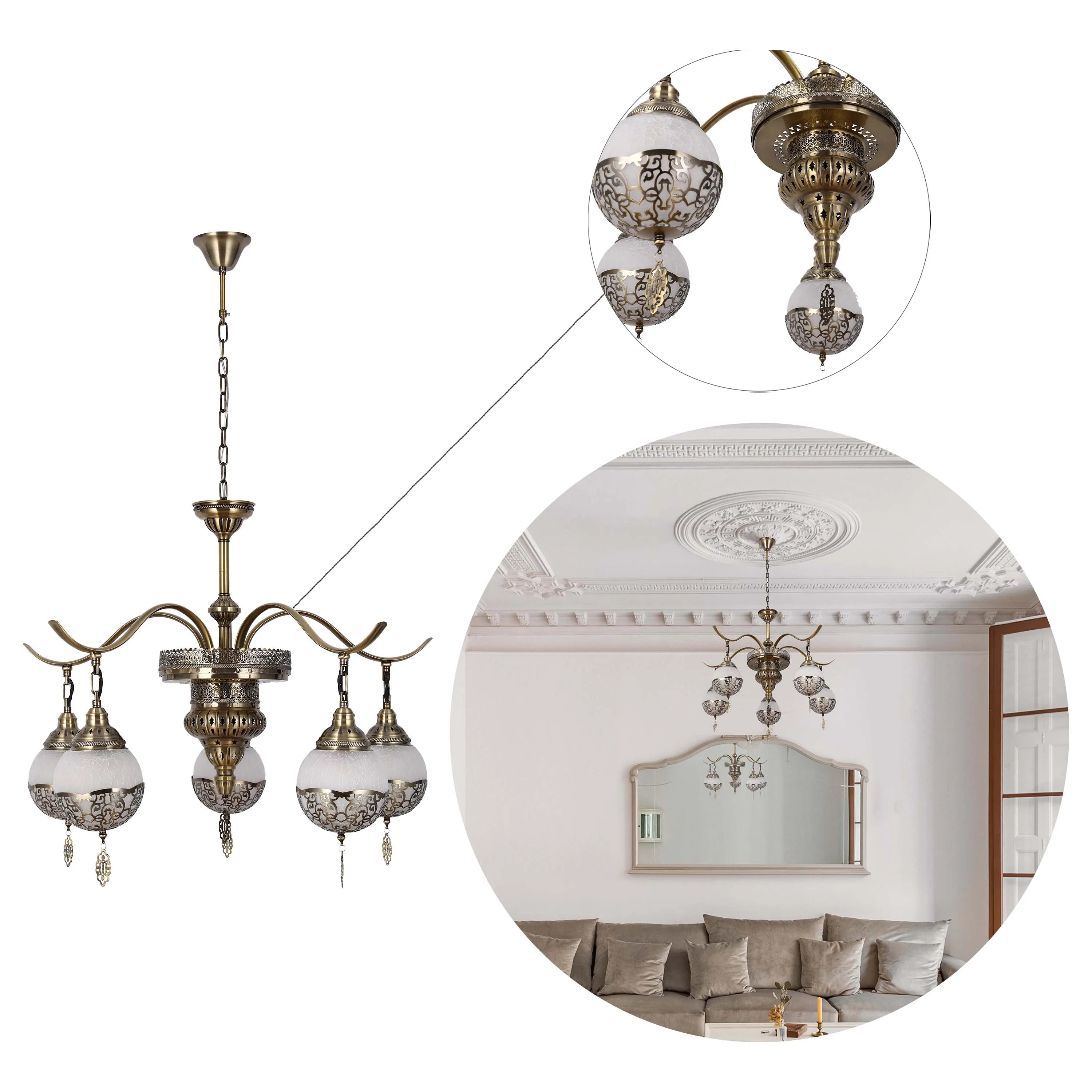 Colección de lámparas colgantes marroquíes ornamentadas
