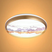 Lámpara de Techo Empotrada TEKLED Mountain Glow Artística con Borde Dorado, 24W LED-Título Predeterminado-165-160350