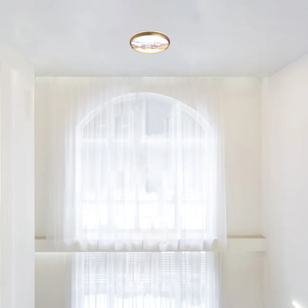 Luz de Techo Empotrada TEKLED Mountain Glow Artística con Aro Dorado, 24W LED-Título Predeterminado-165-160350