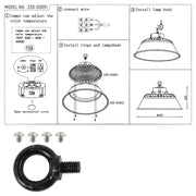 Manual de usuario para Luz LED de Campana Alta Nova con Opciones de Reflector-230-03051