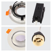 Toma cercana del Orbit Tilt GU10 Recessed Downlight-143-03999