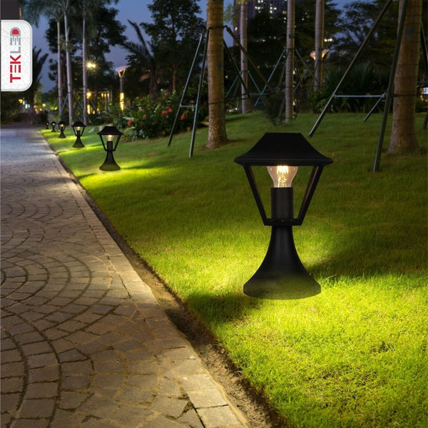 Exterior application forStand Lamp Matt Black Clear Glass E27