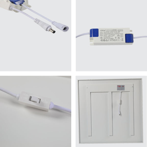 Panel de LED opal que minimiza el deslumbramiento, ideal para oficinas con decoración moderna, proporcionando luz uniforme y eficiente.