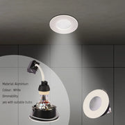 Detalles del Downlight Empotrado IP65 GU10 con Caja de Conexiones – Negro/Blanco-143-03407