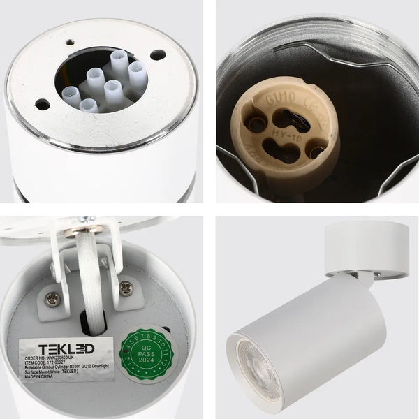 Toma de cerca del Foco Empotrable en Superficie GU10 Giratorio y Orientable-172-03027