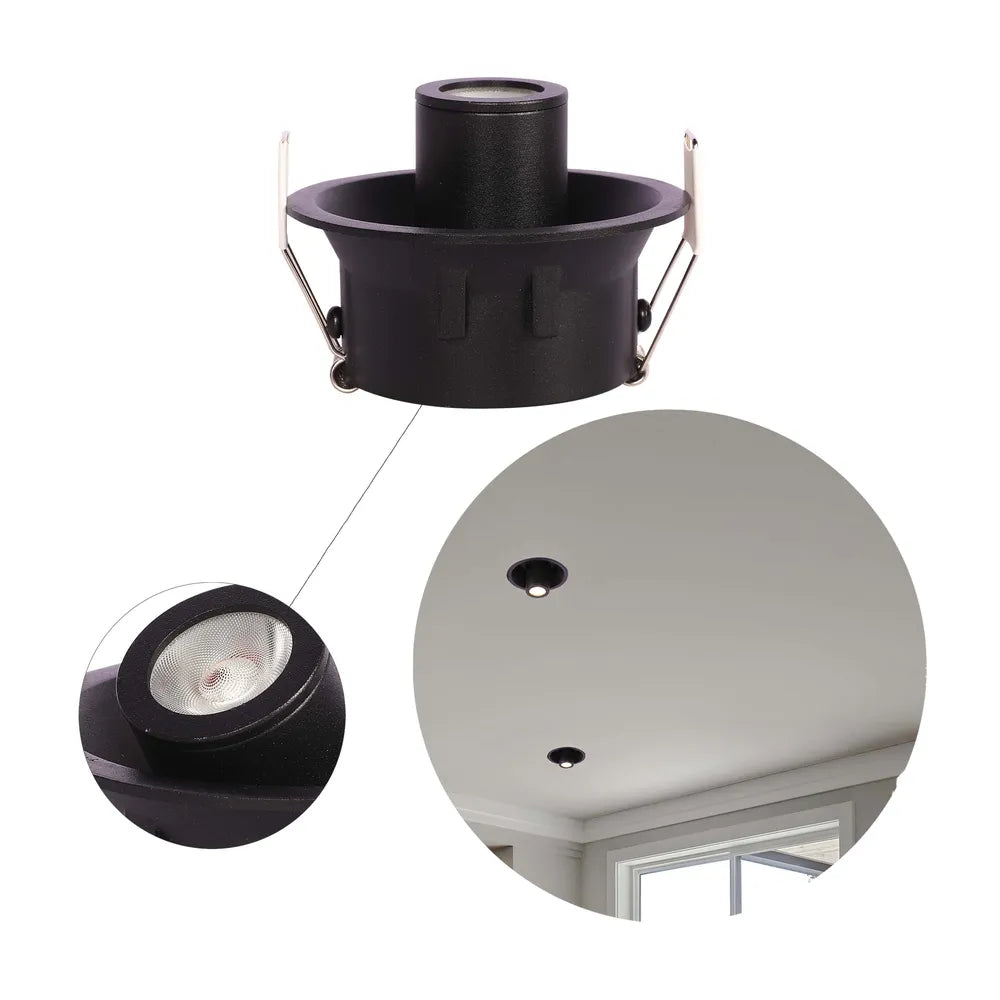 Plano cercano del Downlight LED empotrado con cardán ajustable Compact Sentinel-143-03420