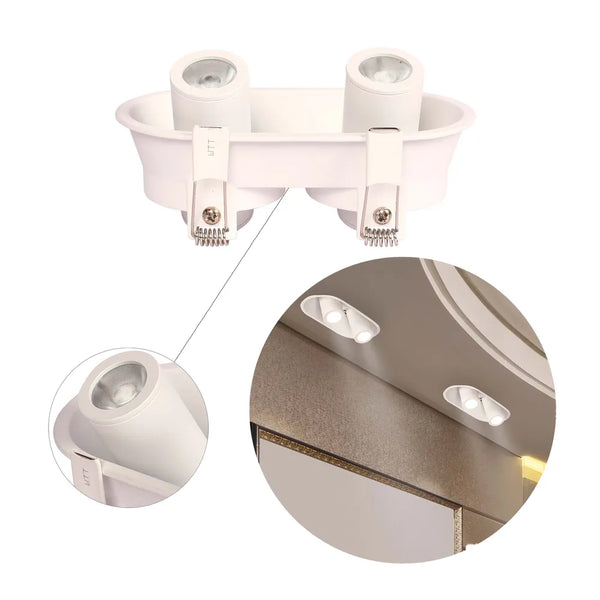 Plano cerrado del Downlight LED empotrado ajustable con gimbal compacto Sentinel-143-03424
