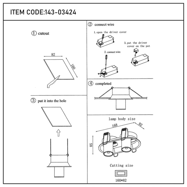 Manual del usuario para el Foco LED Empotrado Regulable Gimbal Compacto Sentinel-143-03424