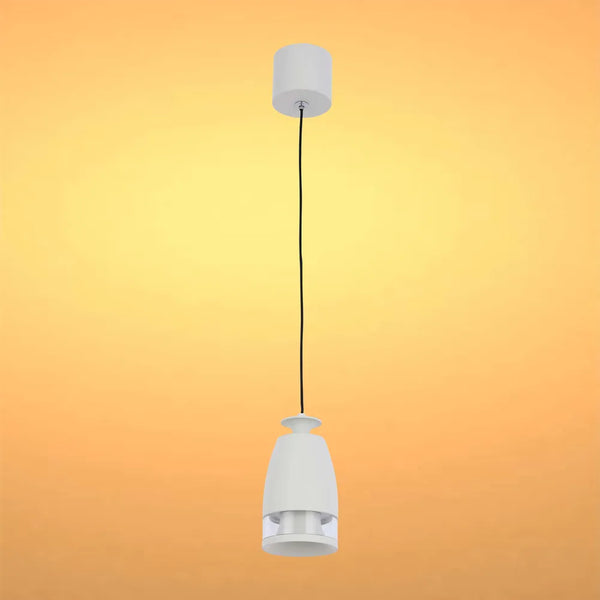 Downlight Colgante TEKLED Sentinel LED Downlight Colgante con Difusor de Anillo de Policarbonato 7W Blanco Cálido-Blanco Curvo-150-19078
