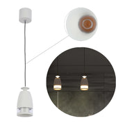 Plano cerrado del Aplique Colgante LED Sentinel con Difusor de Anillo de Policarbonato 7W Blanco Cálido-150-19078