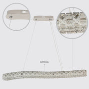 Detalles del Candelabro Colgante LED de Helice de Cristal Serpentina 80W-159-18348