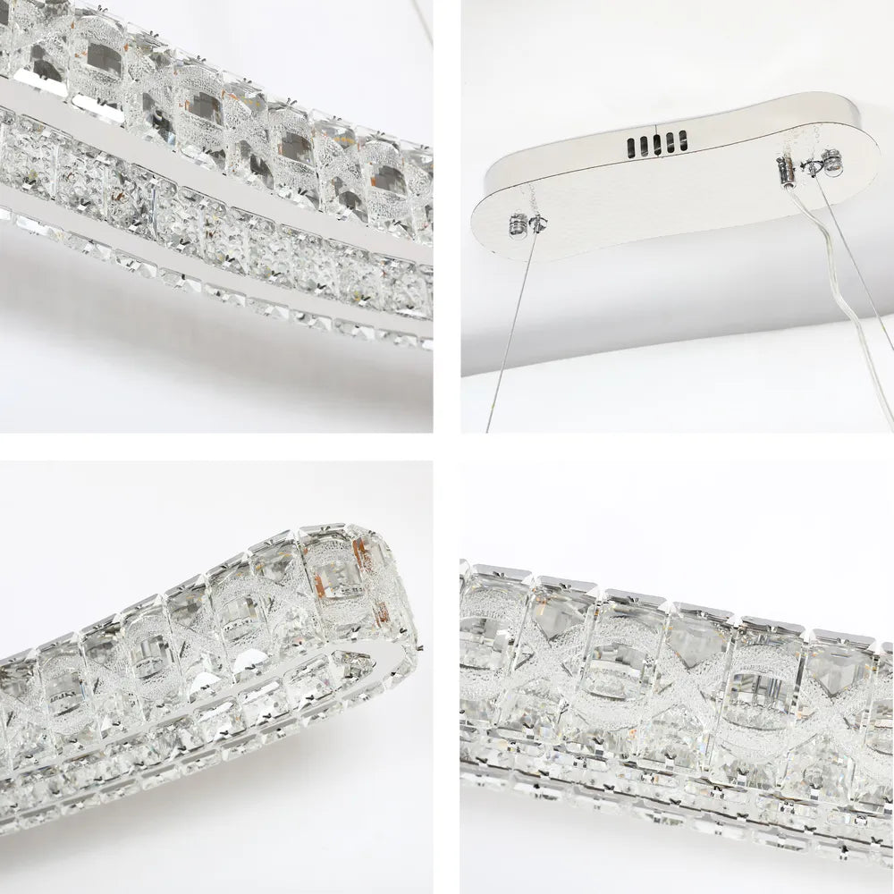 Toma cercana del candelabro colgante LED Helix de Cristal Serpentine 80W-159-18348