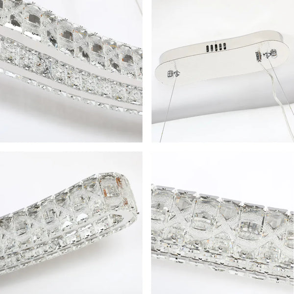Toma cercana del candelabro colgante LED Helix de Cristal Serpentine 80W-159-18348