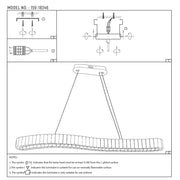 Manual de usuario para el Candelabro LED Colgante con Espiral de Cristal Serpentine 80W-159-18348