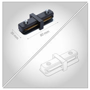 Size for I straight L T X Connector for Track for 2 Conductor Tracklight adaptors Black or White | TEKLED 175-15232