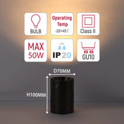 Downlight empotrado con textura en espiral - GU10, regulable, aluminio