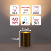 Downlight empotrado con textura en espiral - GU10, regulable, aluminio