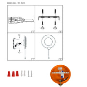 STELLAR PULL-DO wattsN ORBLámpara LED Aplique de pared decorativo, ORANGE 7 watts (TEKLED)