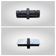Top and bottom view of I straight L T X Connector for Track for 2 Conductor Tracklight adaptors Black or White | TEKLED 175-15232