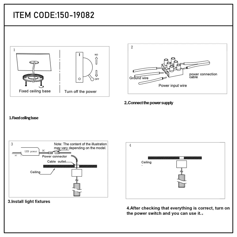Manual de usuario para Luz Colgante LED Torchlight 10W Acabado Negro, 3000K Blanco Cálido-150-19082